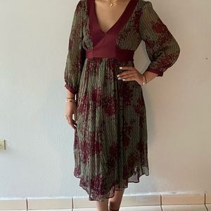 max and cleo midi flowers dress